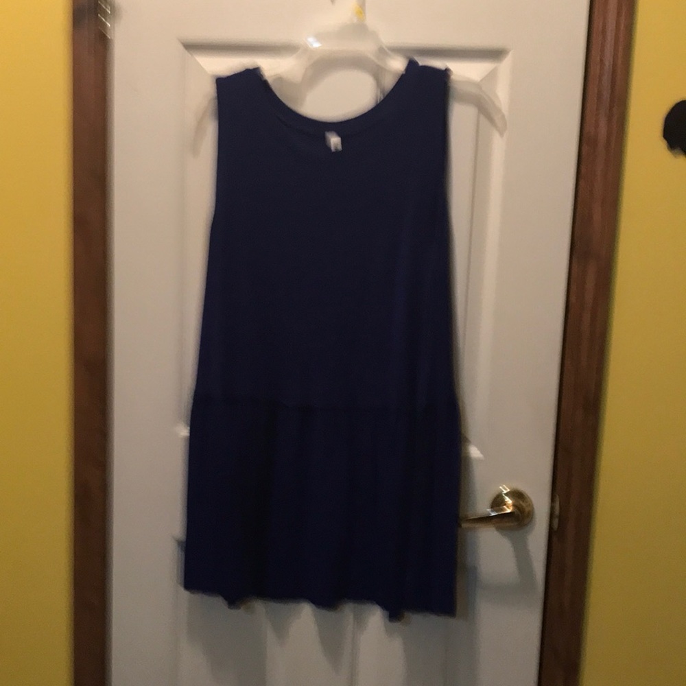 Navy blue sleeveless top